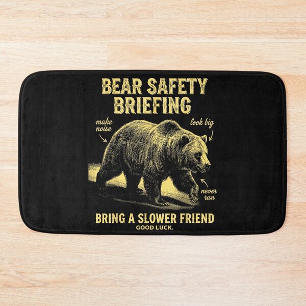 Item preview, Bear Safety Briefing Bring A Slower Friend Outdoors Camping Hiking Funny designed and sold by BrockmeyeSB.