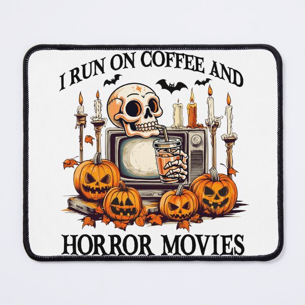 Item preview, Coffee and Horror Movies Halloween Skeleton Design designed and sold by varin-studio.