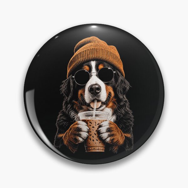 Item preview, Bernese Mountain Dog Coffee Lover Beanie Glasses designed and sold by BrockmeyeSB.