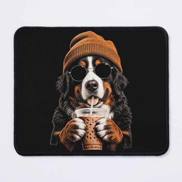 Item preview, Bernese Mountain Dog Coffee Lover Beanie Glasses designed and sold by BrockmeyeSB.