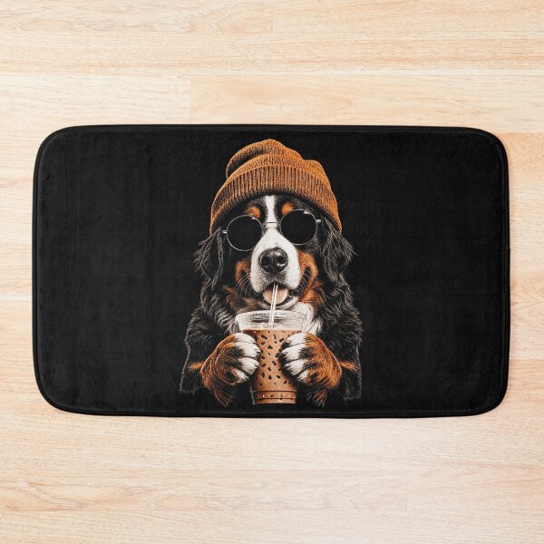 Item preview, Bernese Mountain Dog Coffee Lover Beanie Glasses designed and sold by BrockmeyeSB.