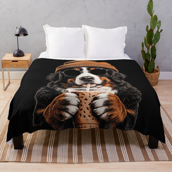 Item preview, Bernese Mountain Dog Coffee Lover Beanie Glasses designed and sold by BrockmeyeSB.