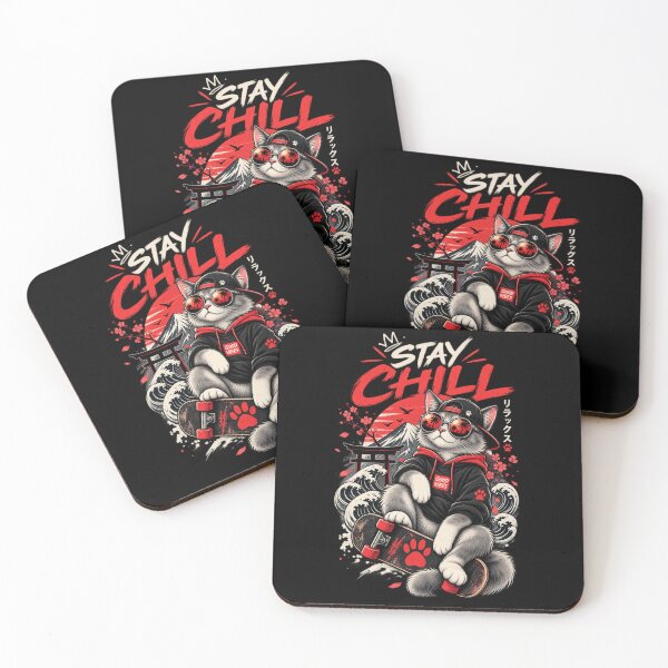 Item preview, Stay Chill - Skater Cat Japanese Streetwear designed and sold by GenZFashion000.