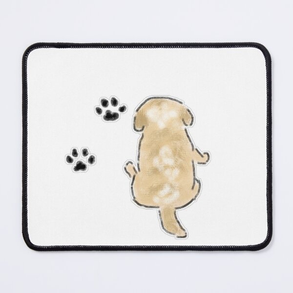 Item preview, Golden Retriever Puppy With Paw Prints designed and sold by raun.draw.
