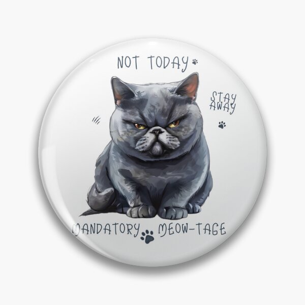Item preview, Grumpy Grey British Shorthair Cat Funny Attitude designed and sold by Sitred123.