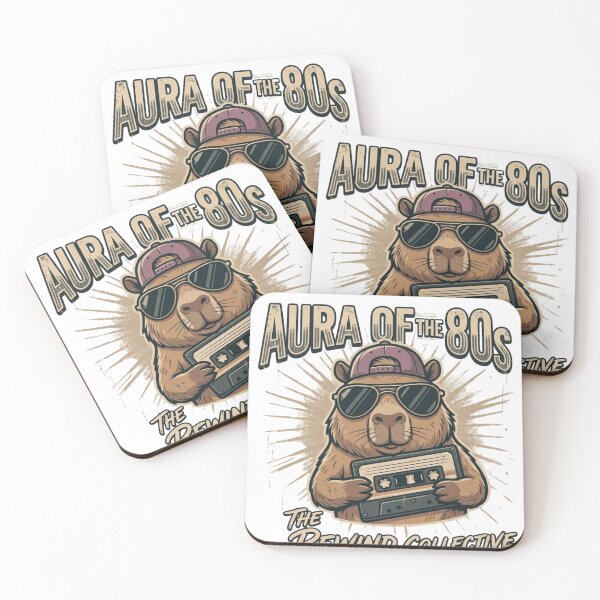 Item preview, Vintage 80s Cool Capybara Cassette Tape Aura designed and sold by RewindLab.