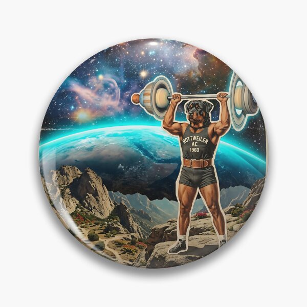 Item preview, Rottweiler Cosmic Weightlifter designed and sold by PictoVibe.
