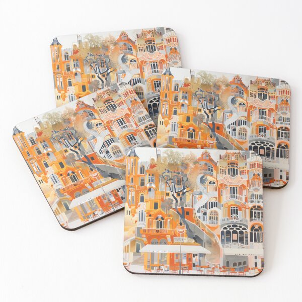 Item preview, Orange Boulevard in the Old Quarter designed and sold by NeoNebulaArt.