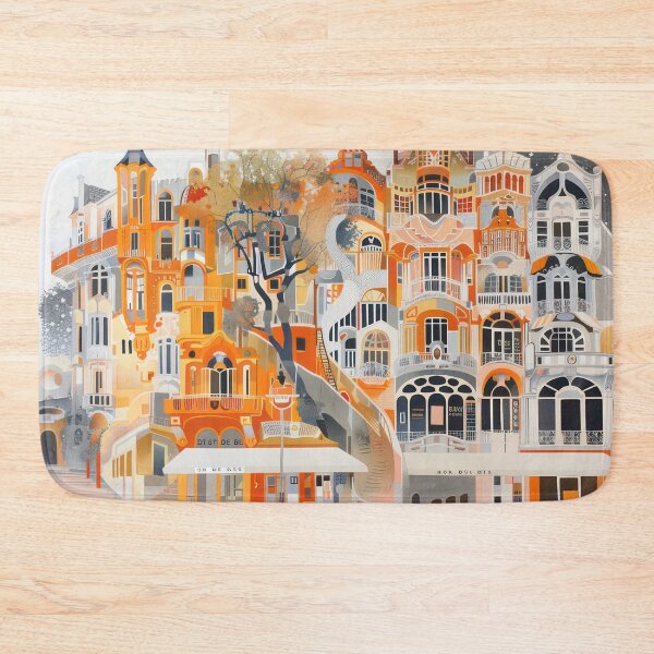 Item preview, Orange Boulevard in the Old Quarter designed and sold by NeoNebulaArt.
