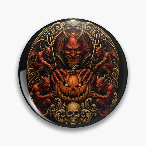 Item preview, Devil’s Halloween Jack O Lantern Inferno designed and sold by Victor Shadehorn.