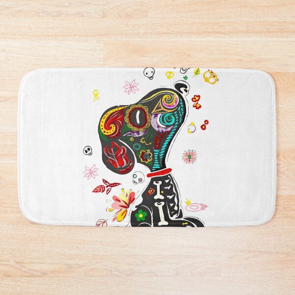 Item preview, Colorful Sugar Skull Cat Halloween Folk Art Design designed and sold by JohnYoung63765.