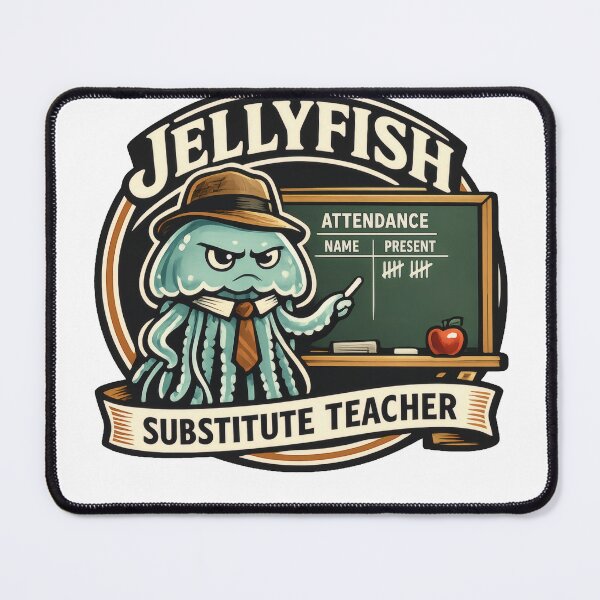 Item preview, Jellyfish Substitute Teacher Funny Office Mascot designed and sold by TheRealTaria.