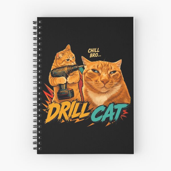 Item preview, Funny Drill Cat Chill Bro Retro Comic Orange Tabby designed and sold by Vermanartist.