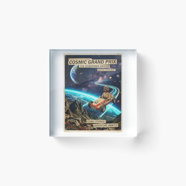 Item preview, Doberman Cosmic Racing Driver designed and sold by PictoVibe.