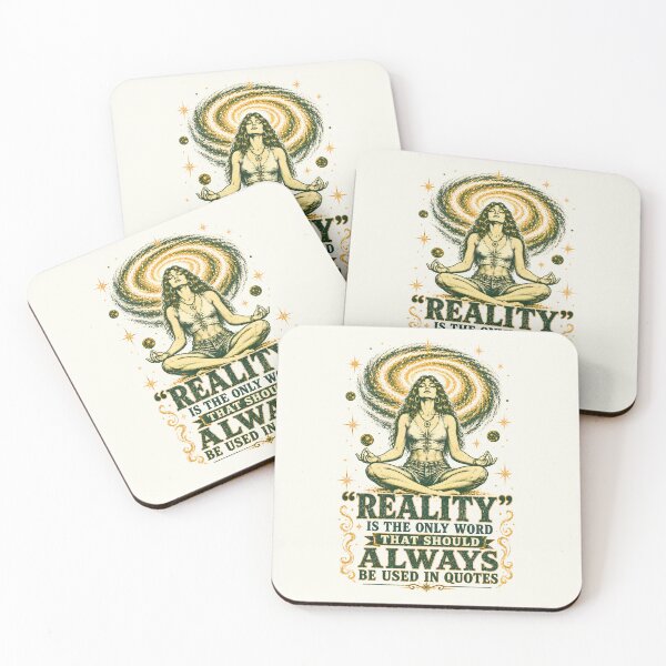 Item preview, Reality Belongs in Quotes Cosmic Meditation Humor designed and sold by Victor Shadehorn.
