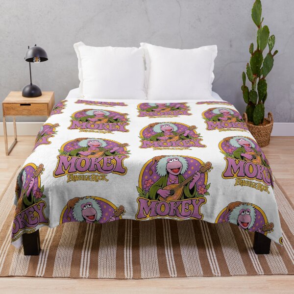 Item preview, Mokey Fraggle Rock Vintage Flowers Retro 80s TV Show designed and sold by ZubairNalban.
