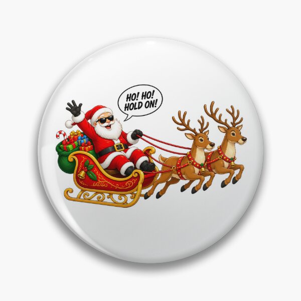 Item preview, Funny Santa Sleigh Ride Christmas designed and sold by Myra365Art.