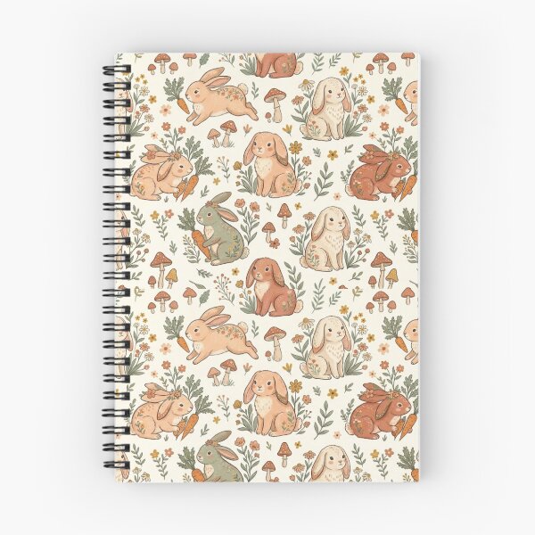 Item preview, Cute Rabbit Pattern – Adorable Bunnies with Flowers, Leaves & Whimsical Details designed and sold by Ink Matrix.