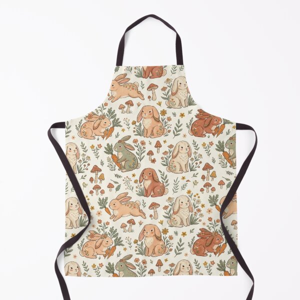 Item preview, Cute Rabbit Pattern – Adorable Bunnies with Flowers, Leaves & Whimsical Details designed and sold by Ink Matrix.