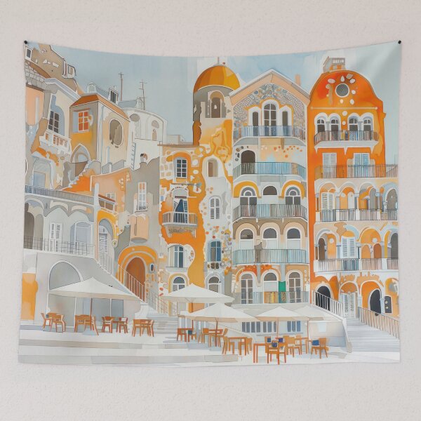Item preview, Café Steps of the Mediterranean designed and sold by NeoNebulaArt.