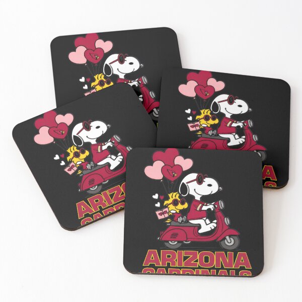 Item preview, Snoopy Woodstock Arizona Cardinals Scooter Hearts designed and sold by StreetMood-Flux.