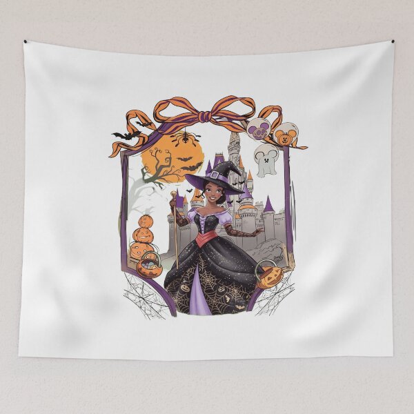 Item preview, Whimsical Halloween Witch Princess Enchanted Castle Moonlight Scene designed and sold by ZacharyWh41164.