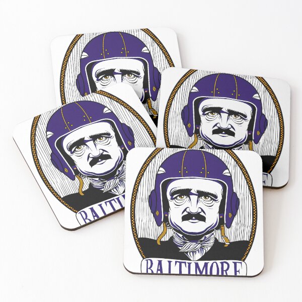 Item preview, Baltimore Ravin Edgar Allan Poe Ravens Baltimore Football designed and sold by makefuture.