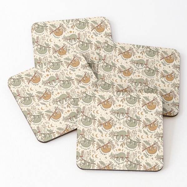 Item preview, Adorable Sloth Pattern – Relaxed Woodland Friends with Whimsical Nature Details designed and sold by Ink Matrix.