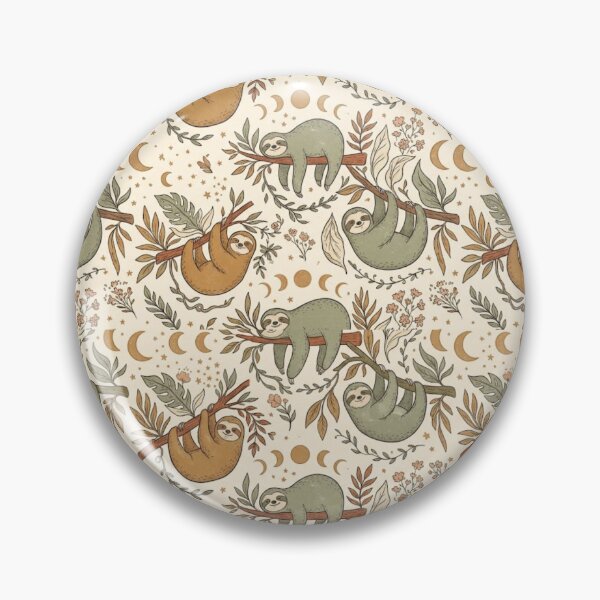 Item preview, Adorable Sloth Pattern – Relaxed Woodland Friends with Whimsical Nature Details designed and sold by Ink Matrix.