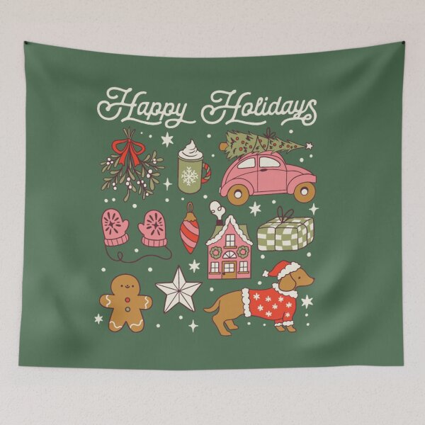 Item preview, Happy Holiday vibes designed and sold by twindragonthreads.