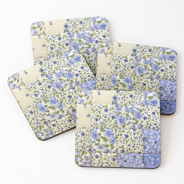 Item preview, Colorful Blue and White Vintage Cosy Quilt designed and sold by AnimaliaStar.