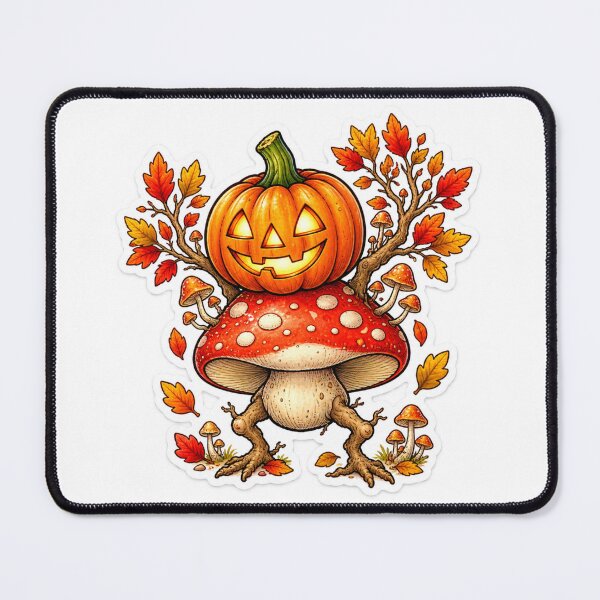 Item preview, Pumpkin Mushroom Creature | Cute Jack-O’-Lantern Autumn Forest designed and sold by MrDev.