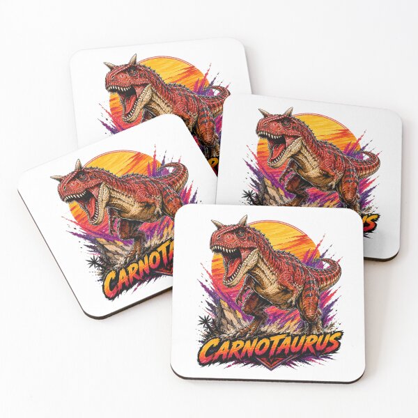 Item preview, Carnotaurus Retro Synthwave Neon Predator designed and sold by JonelleTshirts.