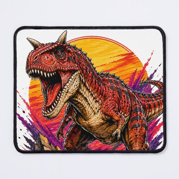 Item preview, Carnotaurus Retro Synthwave Neon Predator designed and sold by JonelleTshirts.