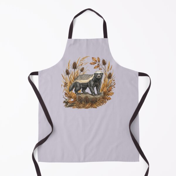 Item preview, Honey Badger Surrounded by Autumn Foliage Wildlife Art designed and sold by BirdsnStuff.
