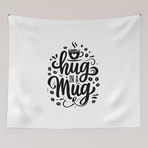 Item preview, Cute Hug In A Mug Coffee Lover Hand Lettered Quote designed and sold by FestivityFinds.