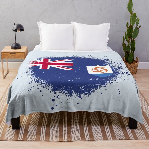 Item preview, Anguilla Flag Spray Paint Splatter Style designed and sold by DelfDesign.