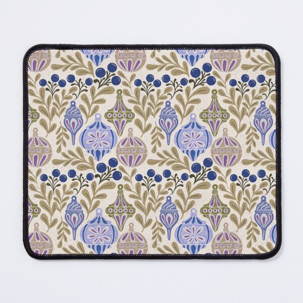 Item preview, Cream Gold Vintage Christmas Ornaments Elegant Folk Pattern designed and sold by DColourMuse.