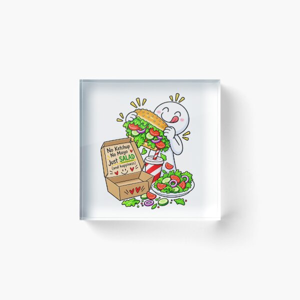 Item preview, No Ketchup No Mayo Just Salad – Funny Diet & Healthy Eating Humor designed and sold by Williams Anderson.