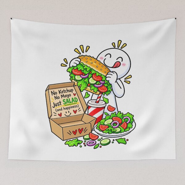 Item preview, No Ketchup No Mayo Just Salad – Funny Diet & Healthy Eating Humor designed and sold by Williams Anderson.
