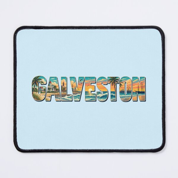Item preview, Galveston Texas Vintage Coastal Sunset Typography designed and sold by SimplyJasper.