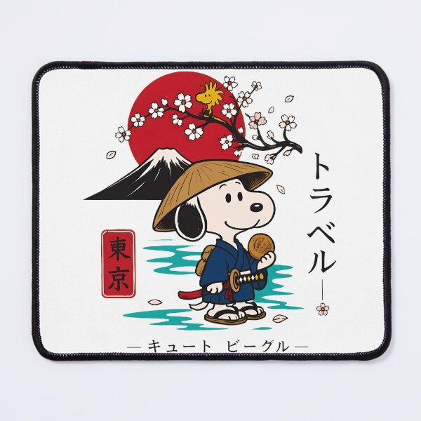 Item preview, Cute Japanese Traveler Dog Under Cherry Blossom Mountain designed and sold by JenniferH80146.