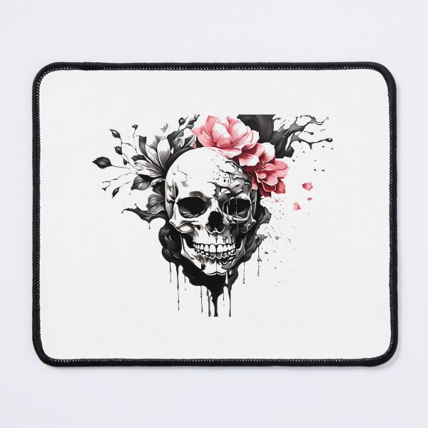 Item preview, Flowery Skull Ink Dripping Effect | ⭐⭐⭐⭐⭐ designed and sold by Beautyinme.