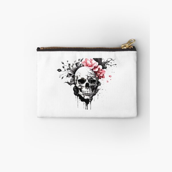 Item preview, Flowery Skull Ink Dripping Effect | ⭐⭐⭐⭐⭐ designed and sold by Beautyinme.