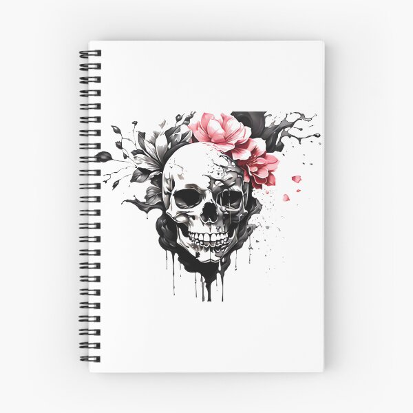 Item preview, Flowery Skull Ink Dripping Effect | ⭐⭐⭐⭐⭐ designed and sold by Beautyinme.