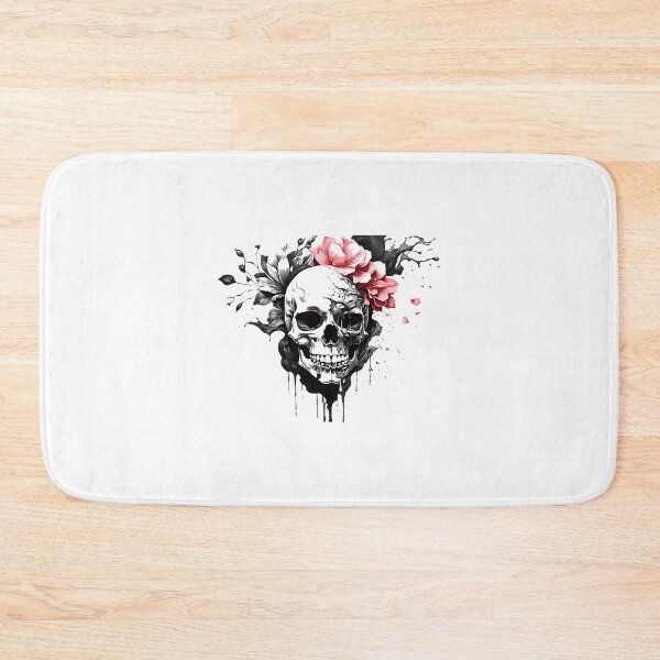 Item preview, Flowery Skull Ink Dripping Effect | ⭐⭐⭐⭐⭐ designed and sold by Beautyinme.