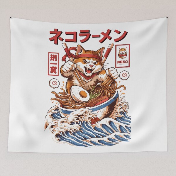 Item preview, Neko Cat Ramen Poster designed and sold by Matinez Pink.