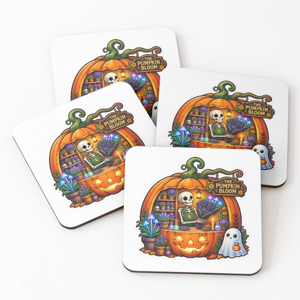 Item preview, The Pumpkin Bloom Halloween Shop | Skeleton Florist, Ghost & Jack-O'-Lantern designed and sold by MrDev.