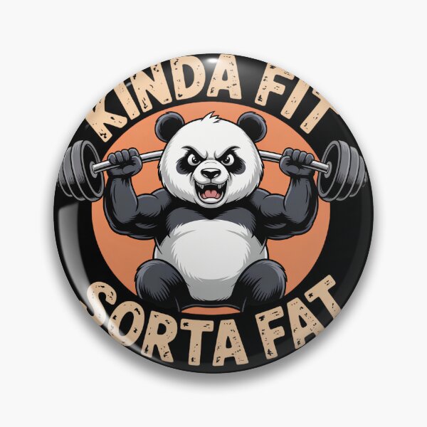 Item preview, Kinda Fit Sorta Fat Panda Weightlifting Gym Workout designed and sold by Zizo-DR44.