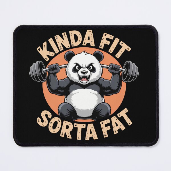 Item preview, Kinda Fit Sorta Fat Panda Weightlifting Gym Workout designed and sold by Zizo-DR44.